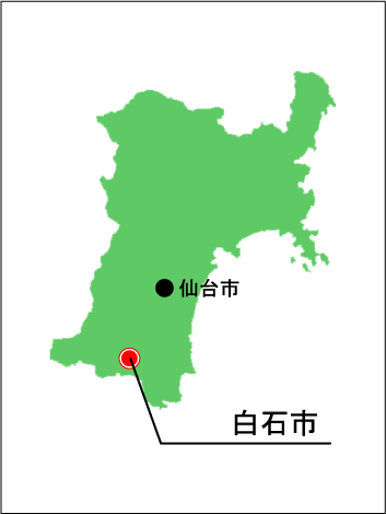 宮城県の地図