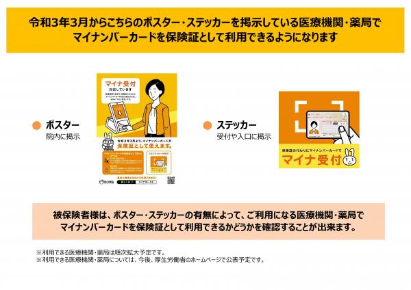 マイナンバーカードが健康保険証として利用できる表示